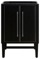 Mason 24" Vanity Only, Black With Brushed Silver Hardware