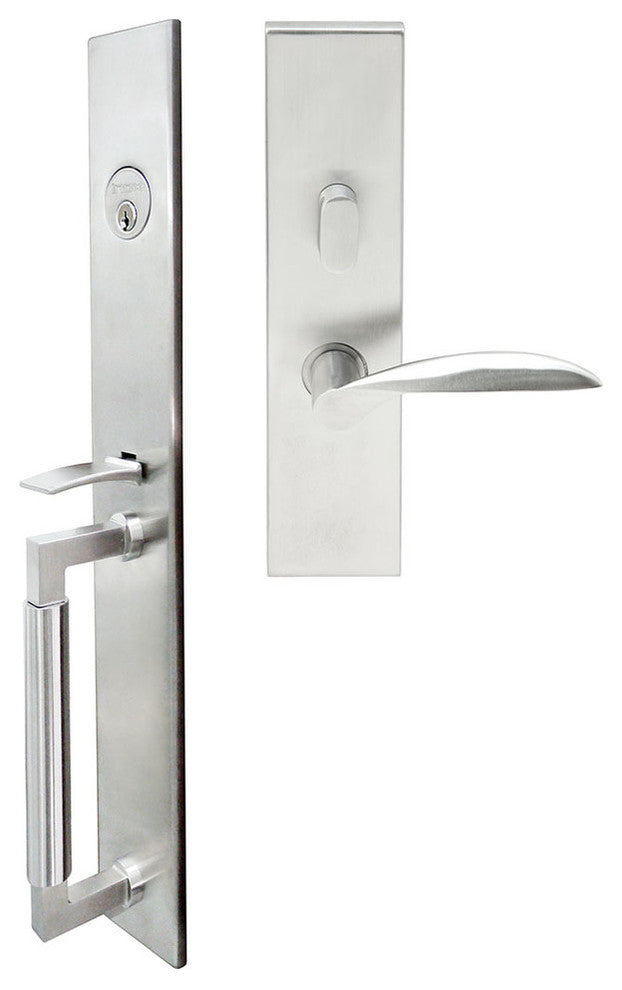 Stratus Lever, Mortise Entry Handleset, RHR, Satin Stainless Steel