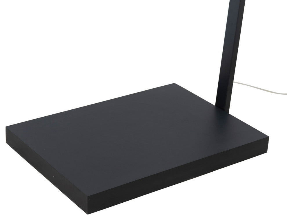 Stretch Arc Floor Lamp - 87", Matte Black, Step Switch, Rectangular Marble Base
