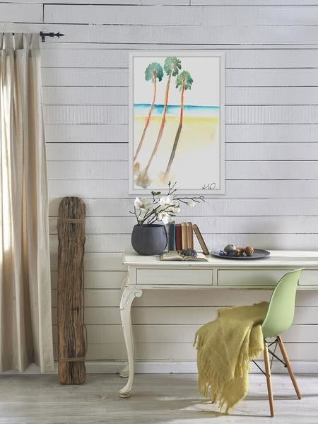 "Palm Shadows" Framed Painting Print, 24"x36"