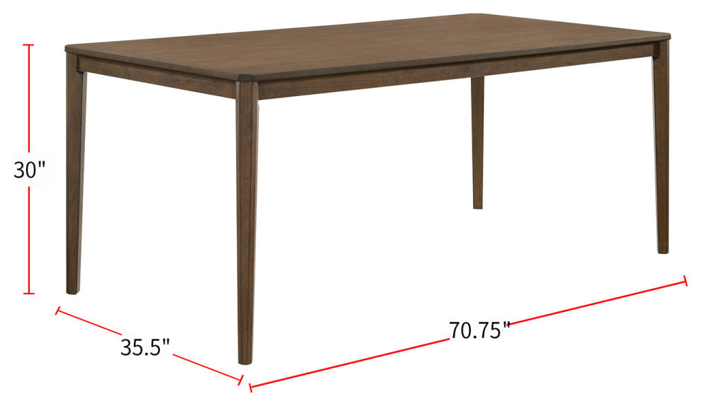 Rectangular Wood Dining Table, Walnut