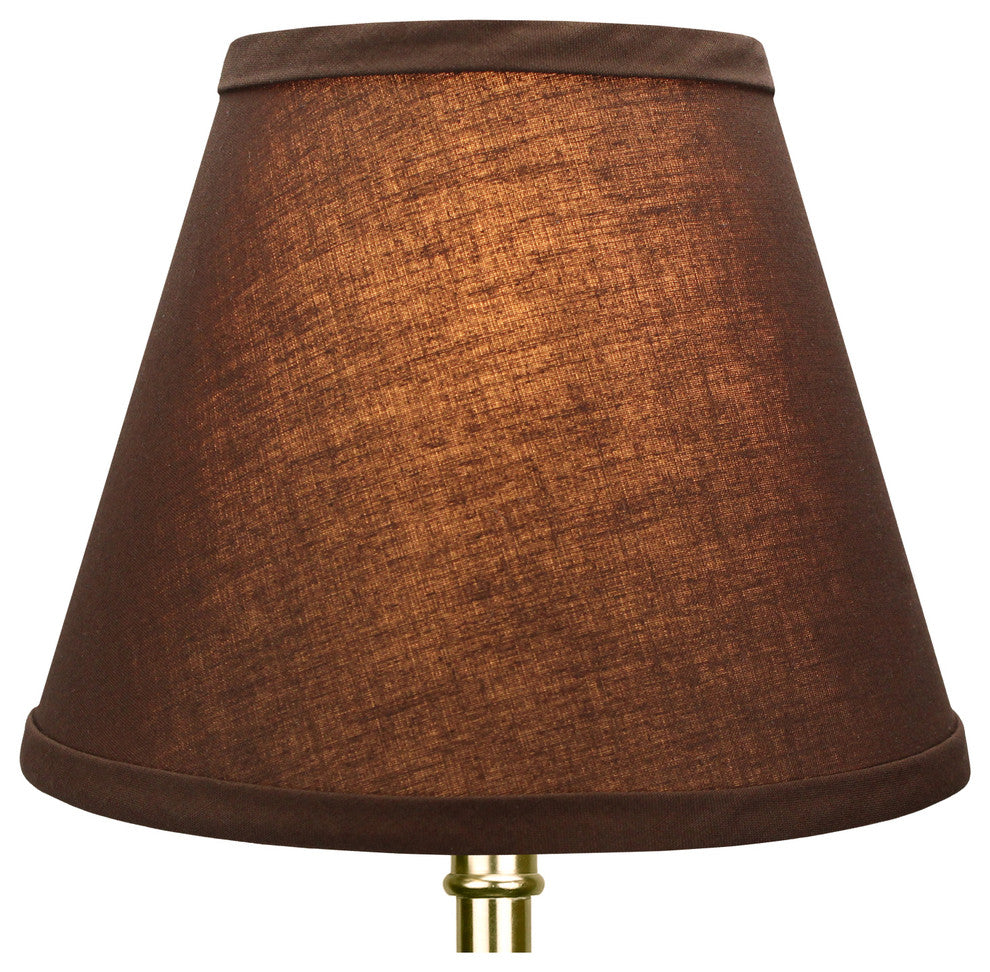 Fenchel Shades, 5"x9"x7" Bulb Clip Attachment Empire Lamp Shade, Linen