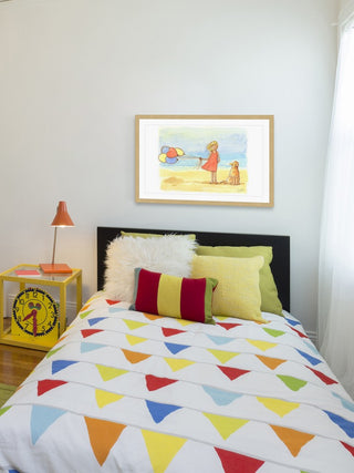 "Windy Beach" Framed Painting Print