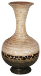 HomeRoots Zoe Distressed Natural to dark With coconut Shell Spun Bamboo Vase