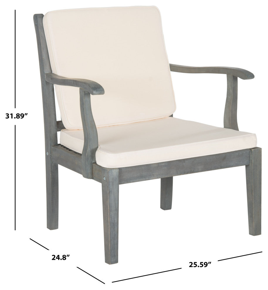 Safavieh Montclair 4-Piece Indoor-Outdoor Living Set, Ash Grey