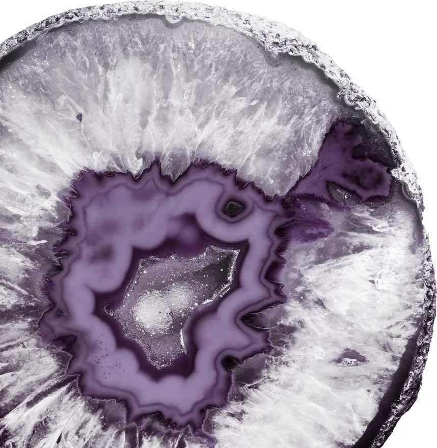 Plum Agate B Fine Art Giant Canvas Print, Purple, White, 54"x54"