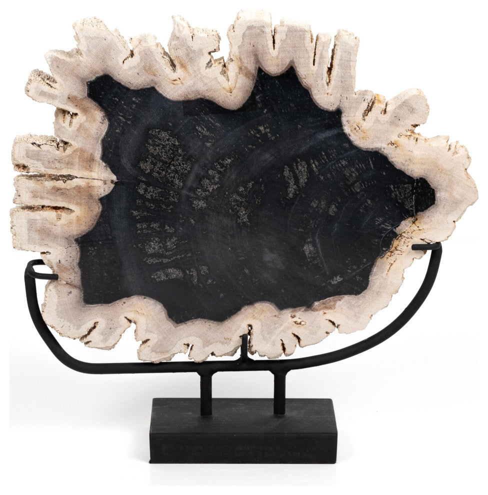 Petrified Wood Sculpture-Dark