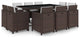 Vidaxl 11 Piece Outdoor Dining Set With Cushions Poly Rattan Brown