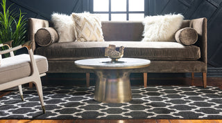 Rug Unique Loom Trellis Black Rectangular 5' 0 x 8' 0