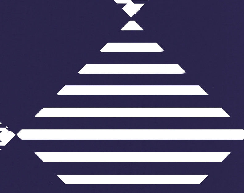 Check It Twice Holiday Geometric Print Kitchen Towel, Navy Blue