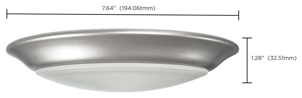 7 inch - LED Disk Light - 3000K - 6 Unit Contractor Pack - Brushed Nickel Finish