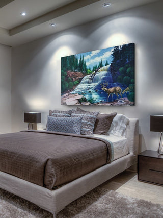 "Gooseberry Falls" Painting Print on Wrapped Canvas