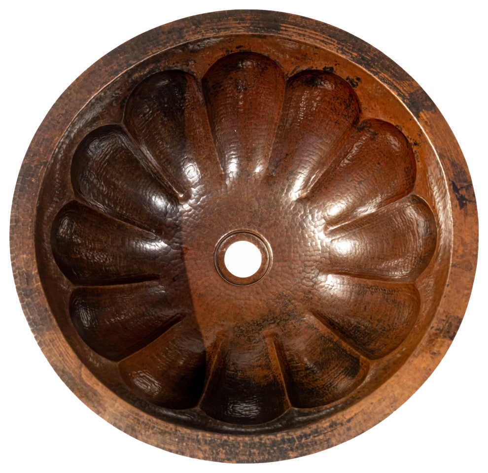 17" Round Pumpkin Copper Sink
