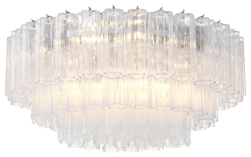 Crystorama Lighting Group ADD-331-CL Addis 16 Light 32"W Flush - Polished