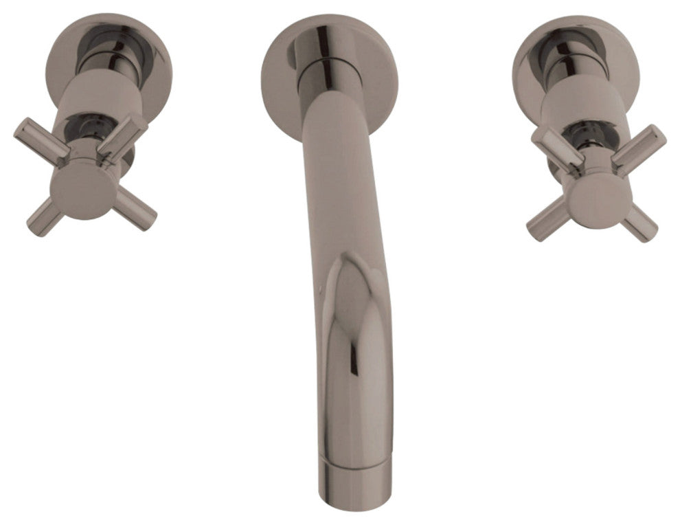 Kingston Brass Two-Handle Wall Mount Bathroom Faucet, Brushed Nickel
