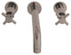 Kingston Brass Two-Handle Wall Mount Bathroom Faucet, Brushed Nickel