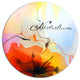 Watercolor Nasturtium Flower, Floral Disc Metal Artwork, 11"