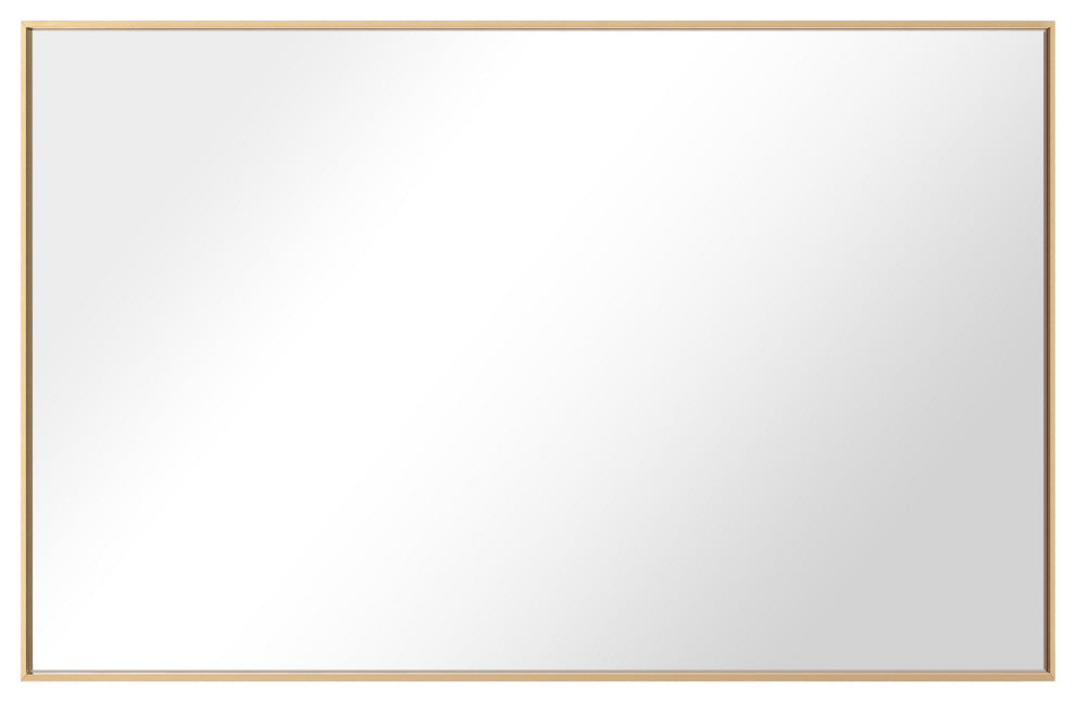 Rectangle Metal Framed Wall Mirror Bathroom Vanity Mirror, Gold, 20"x30