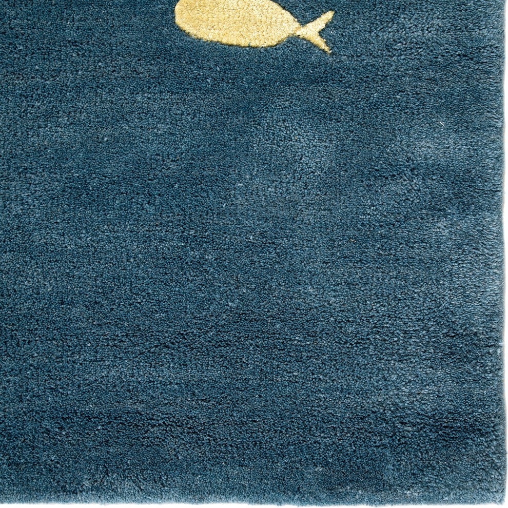 Jaipur Living Schooled Handmade Animal Blue/Gray Area Rug, 8'x11'