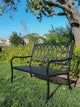 Lakeside Steel Bench, Matte Black