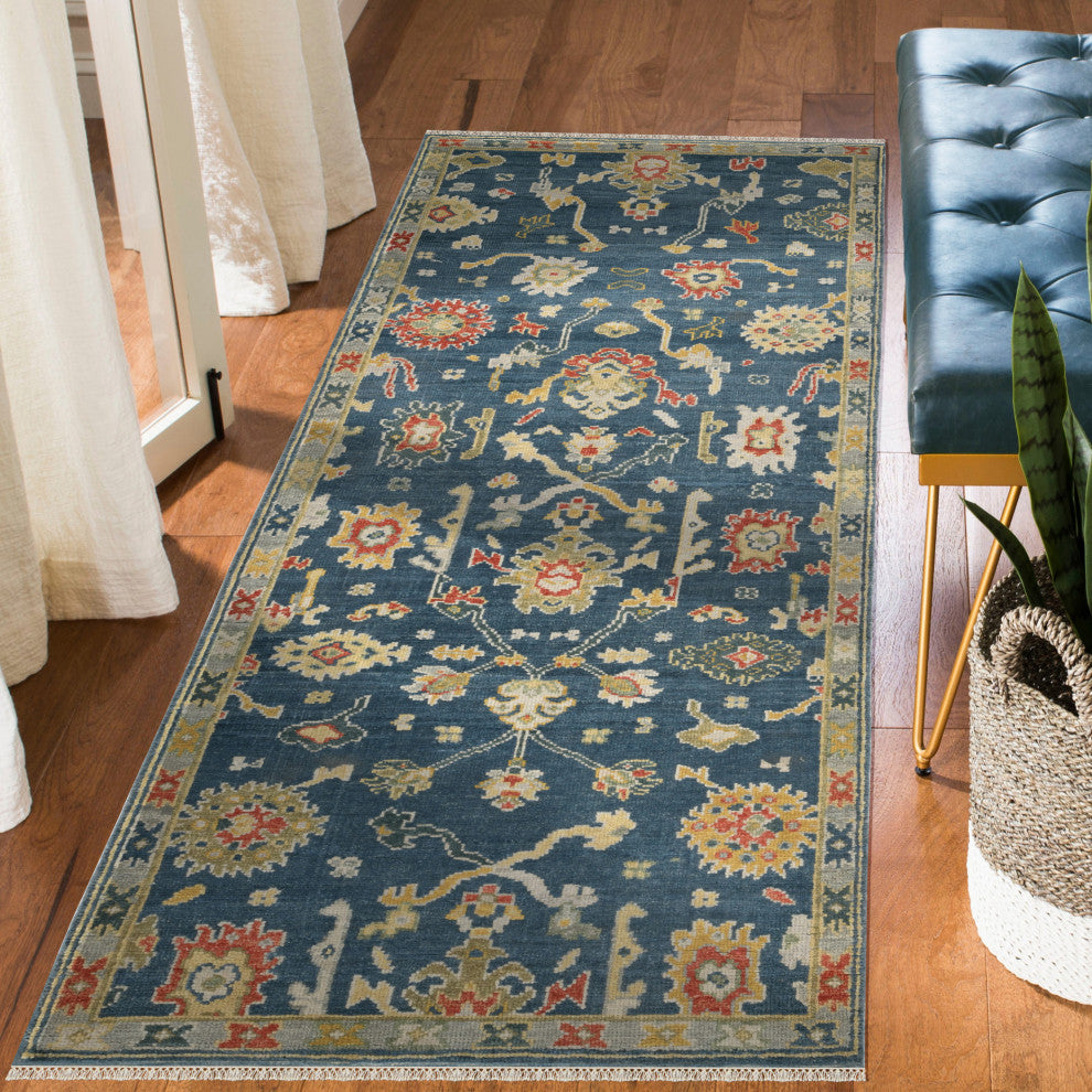 Bristol Liz Area Rug Blue, 2'8" X 8'