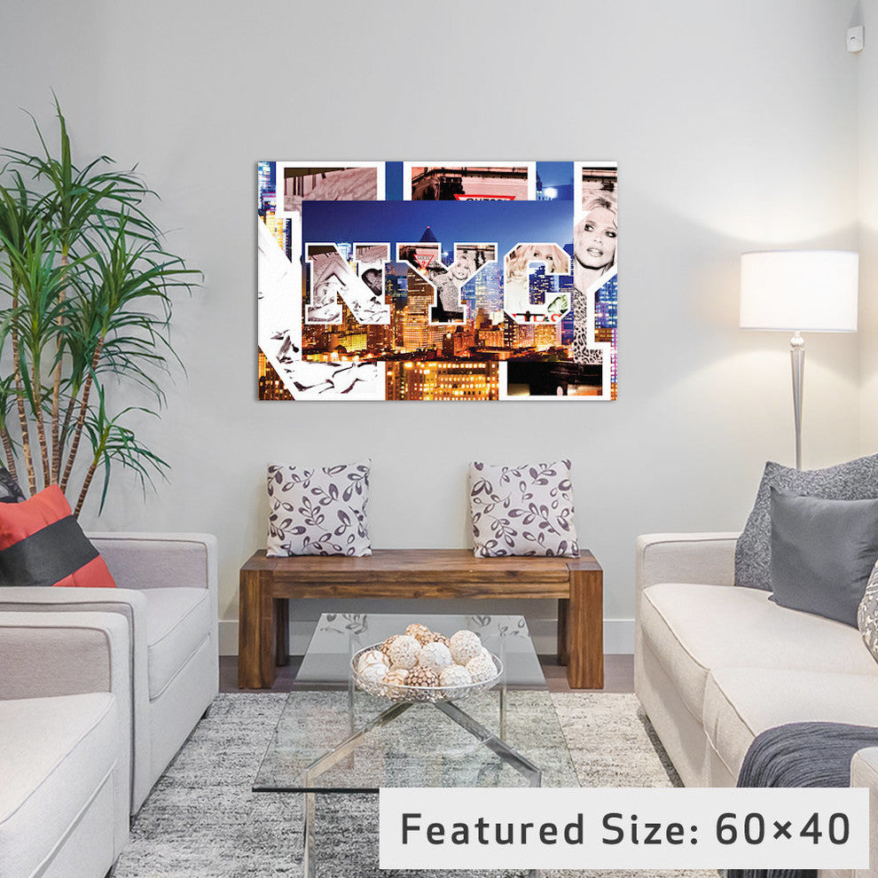 "NYC" by NYC Manhattan Buildings" by Philippe Hugonnard, 40x26x1.5