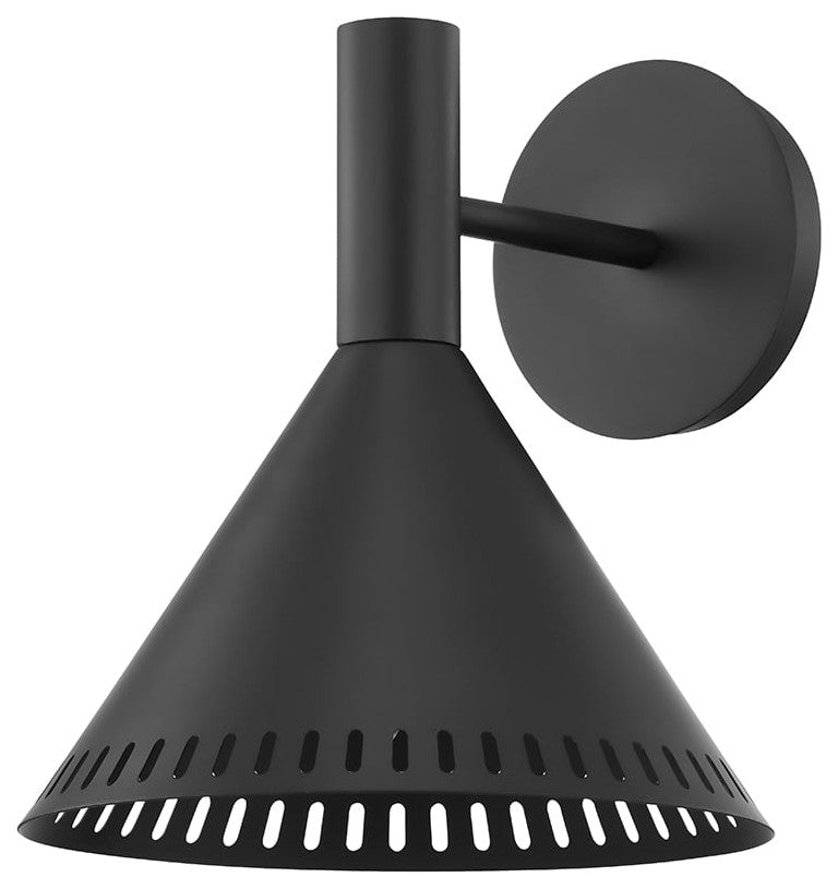 Atticus 1 Light Wall Sconce, Satin Black