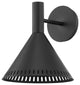 Atticus 1 Light Wall Sconce, Satin Black