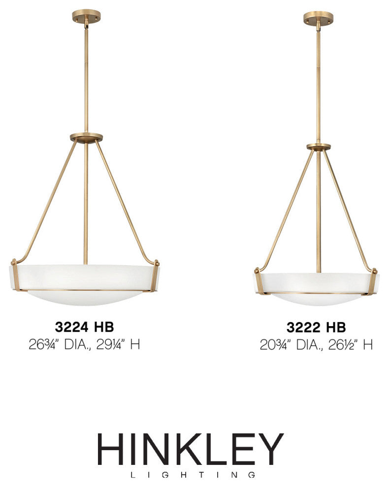 Hinkley Hathaway Medium Pendant, Heritage Brass
