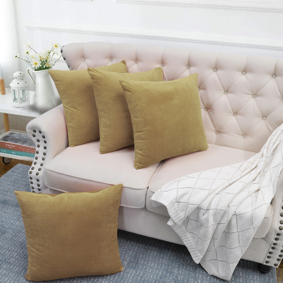 Supersoft Throw Pillow Cover 4 Piece Set, Amphora