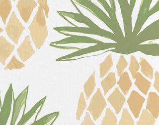 18"x30" Tossed Pineapple, Geometric Print Kitchen Towel, Gold, Sold individually