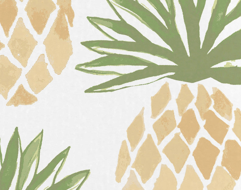 18"x30" Tossed Pineapple, Geometric Print Kitchen Towel, Gold, Sold individually