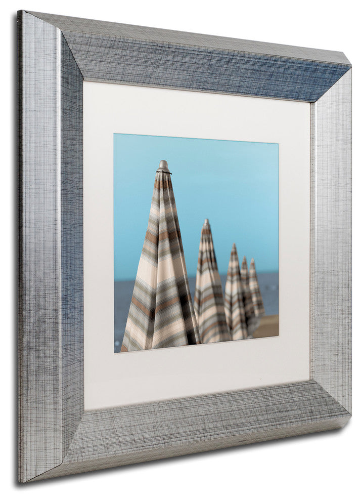Alan Blaustein ''Grossetto Parasol III'' Art, Silver Frame, White Mat, 11x11