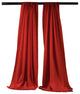 LA Linen Polyester Poplin Backdrop Drape 96"x58", 2 Pack, Red