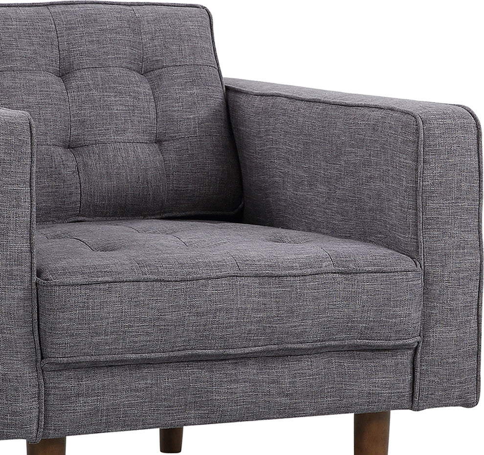 Element Mid-Century Modern Chair, Walnut, Dark Gray
