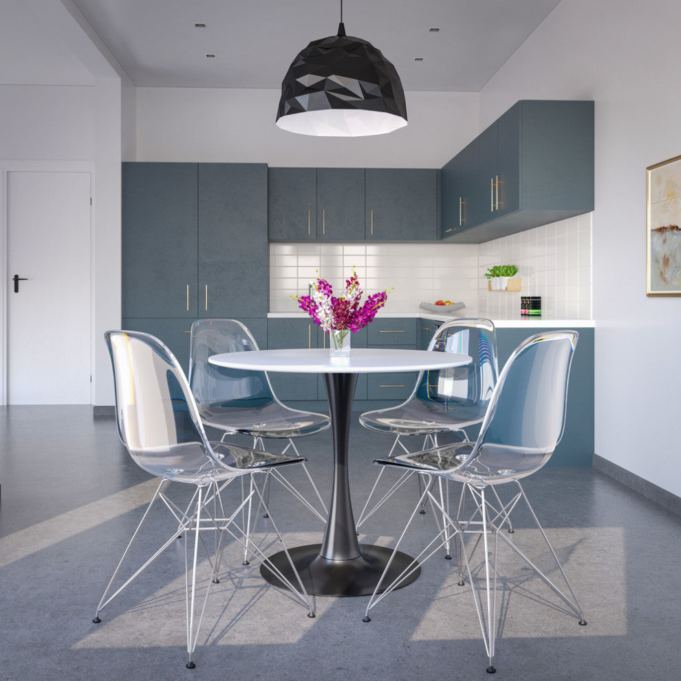 Round Dining Table with Wood Top