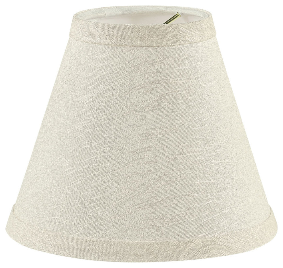 Small Hardback Empire Chandelier Clip-On Lamp Shade Off White 3"x6"x5", Set of 5