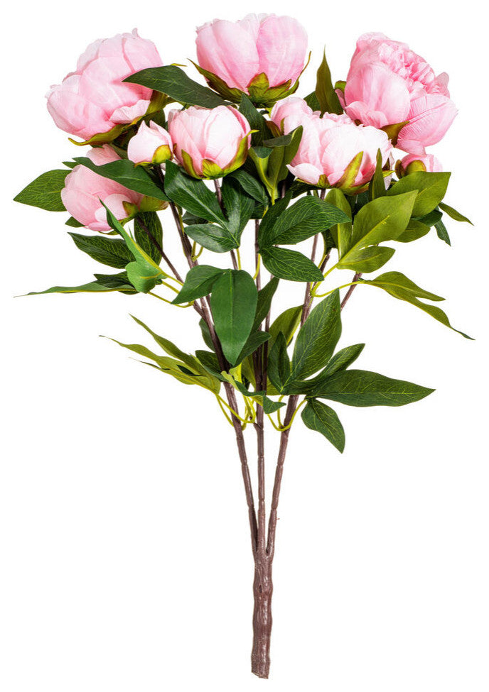 Vickerman 23" Artificial Brush Pink Peony Spray