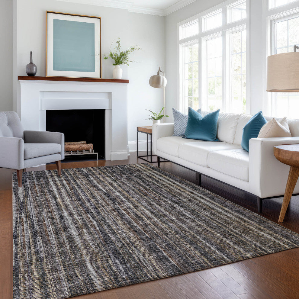 Premium Machine Washable Mayfield AMF31 Brown 5' x 7'6" Rug
