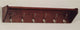 6 Hook Shelf, Mahogany