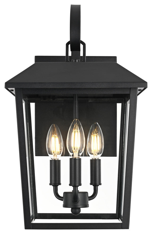Home Living 10" Outdoor Wall Sconce, Black