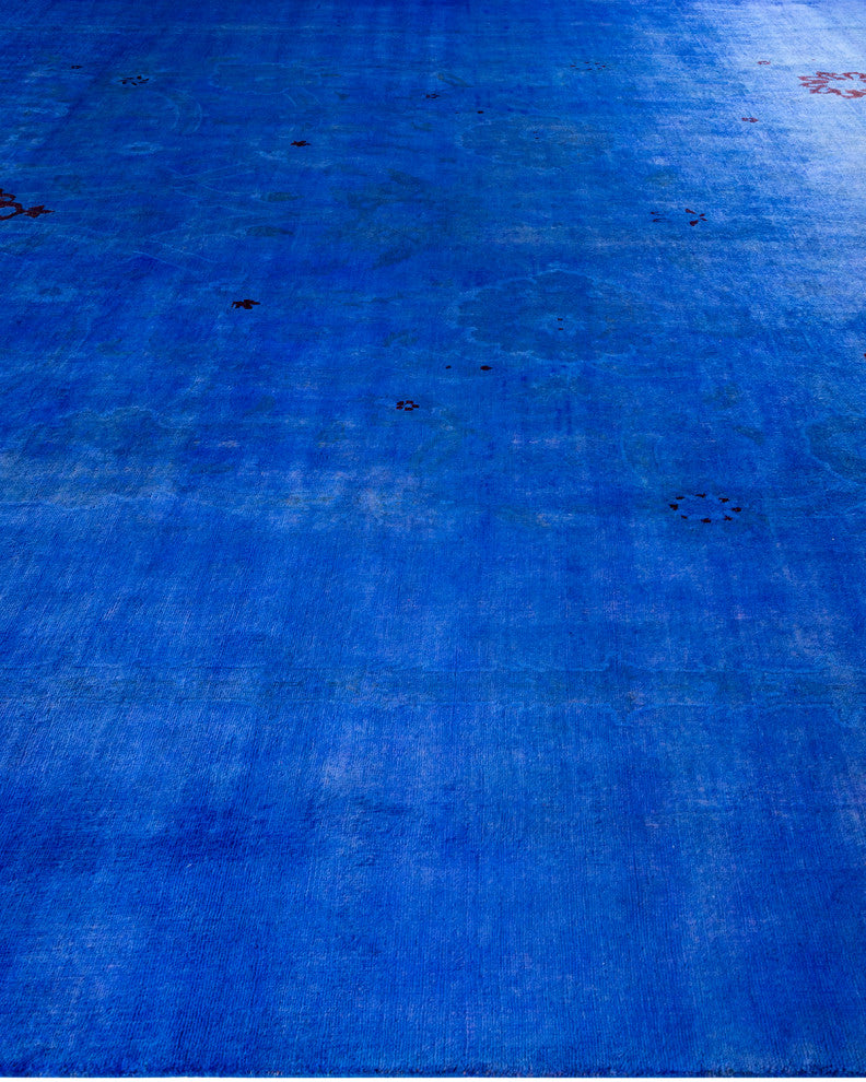 Vibrance, One-of-a-Kind Handmade Area Rug Blue, 15'4"x12'1"