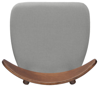 GDF Studio Issaic Mid-Century Design Wood Dining Chairs, Set of 2, Light Gray/Walnut