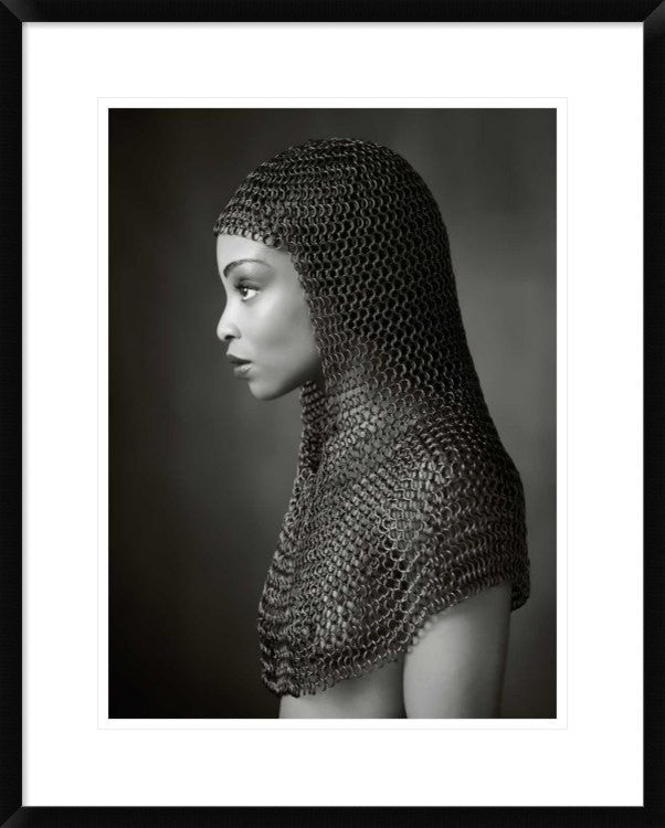 "Lady Chainmail" Framed Digital Print by Ross Oscar, 24"x30"