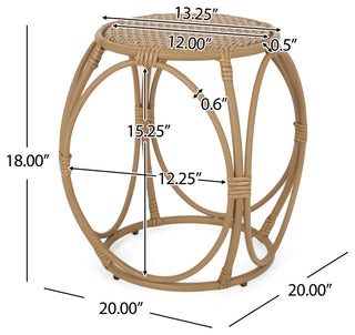 Barrister Outdoor Wicker 3-Piece Chat Set, Light Brown