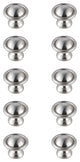 KB2008-NK-10PK Kadea 1.2" Mushroom Knob, Set of 10, Brushed Nickel