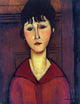 Amedeo Modigliani Head of a Young Girl, Gallery Wrapped Canvas Print, 21"x28"