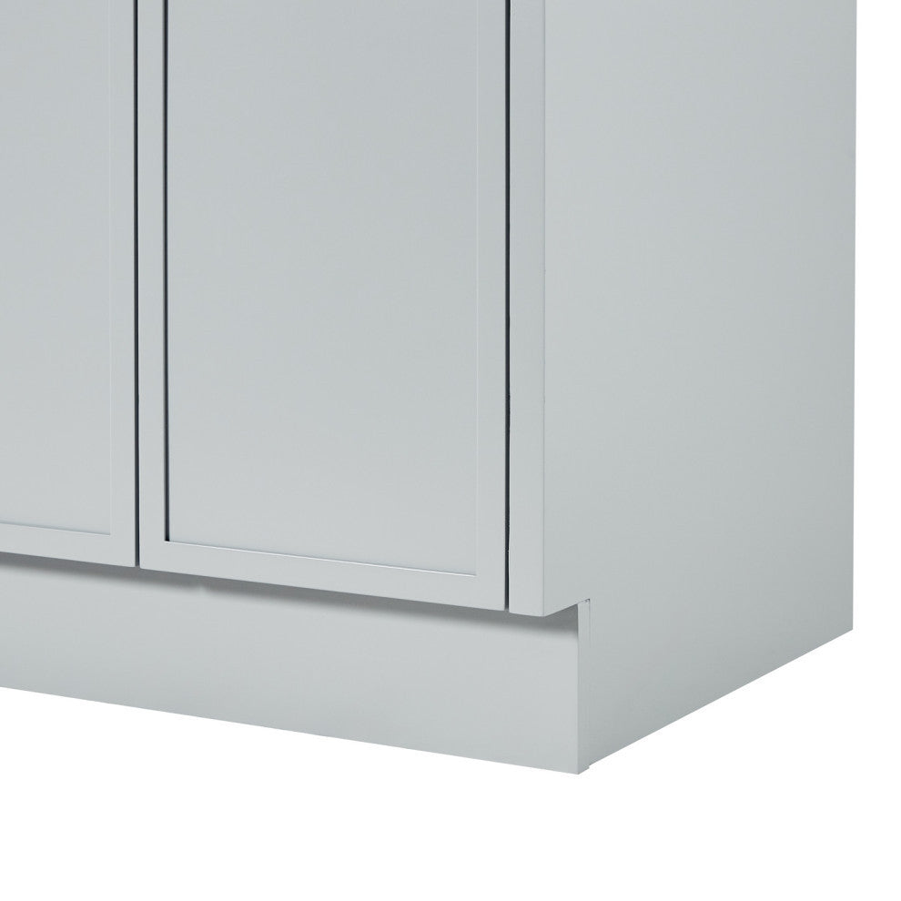 ARIEL Kelly 66 Inch Double Sink Base Cabinet, Grey
