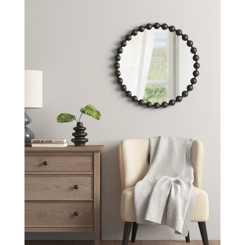 Madison Park Signature Round Iron Framed Wall Decor Mirror