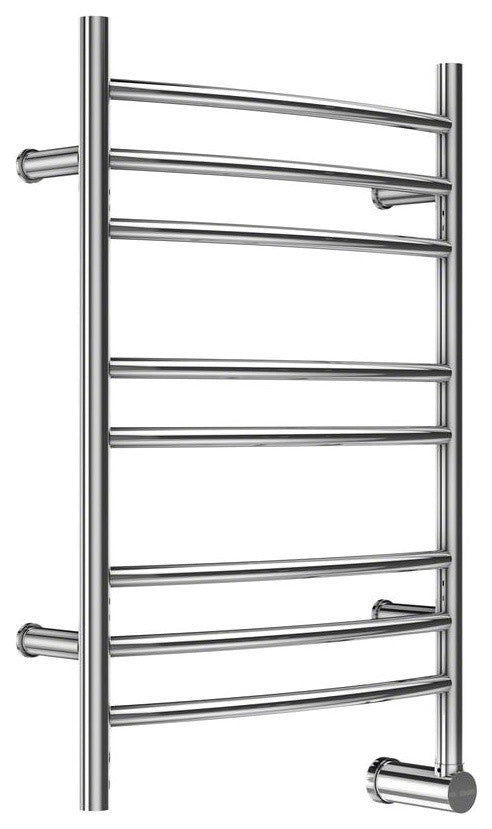 Mr Steam W328 8-Bar Wall Mounted Electric Towel Warmer With Digital Timer, Brush